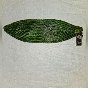 🛍Headband Earwarmer Blinged Cross w  Closure [Green]💚 NWT